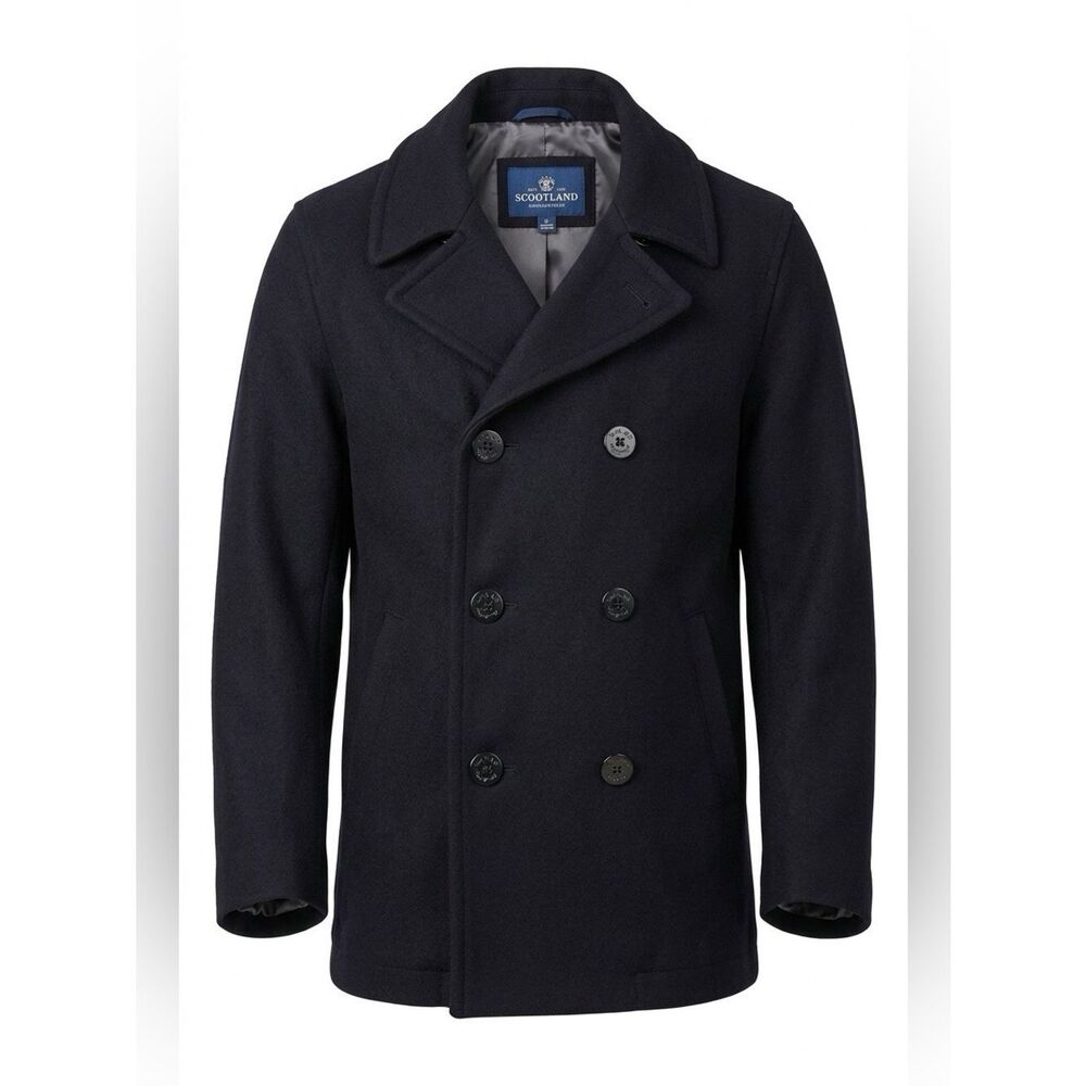BLACK PEACOAT BY OLD NAVY MEDIUM EXCELLENT CONDITION - Picture 9 of 9